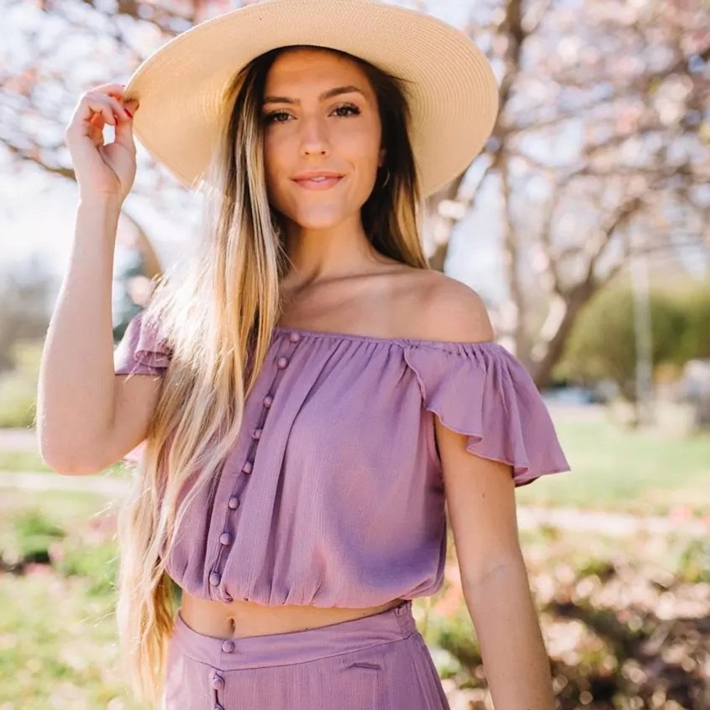 Willow & Root Orchid Haze Purple Crop Top from Buckle